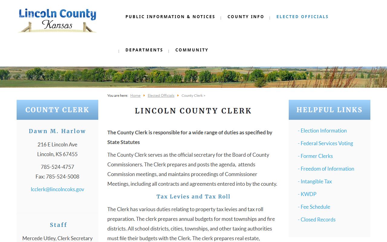 Lincoln County court records County Clerk open records role